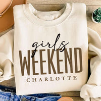 Custom Girls Trip Sweatshirt, Personalized Girls Weekend Shirt, Besties Vacation Tee, Travel Group Shirt, Bachelorette Trip Shirt