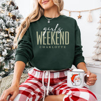 Custom Girls Trip Sweatshirt, Personalized Girls Weekend Shirt, Besties Vacation Tee, Travel Group Shirt, Bachelorette Trip Shirt