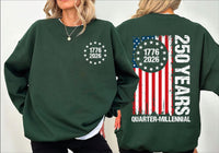 America 250th Anniversary Shirt, 1776 2026 USA Shirt, 250 Years of America Tee, Patriotic American Flag Shirt, Memorial Day Gift, Front Back