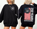 America 250th Anniversary Sweatshirt, 1776 2026 USA Shirt, 250 Years of America Tee, Patriotic American Shirt, Memorial Day Gift, Front Back