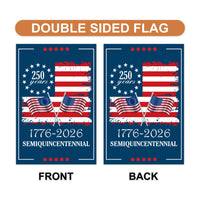 250 Years America Garden Flag, 1776-2026 USA Semiquincentennial Flag, Patriotic Anniversary Yard Decor, American Celebration Flag