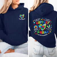 Personalized Autism Shirt, Autism Awareness Shirt, Family Autism Support Squad Tee, Autism Mom, Neurodiversity Inclusion Shirt, Front Back