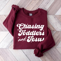 Chasing Toddlers and Jesus Shirt, Christian Mom Shirt, Faith Mom Tee, Jesus Lover Shirt, Mother’s Day Christian Shirt, Gifts for Moms