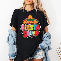 Fiesta Squad Sweatshirt, Mexican Fiesta Party Shirt, Sombrero Hat Tee, Cinco De Mayo Shirt, Hispanic Party Shirt, Unisex Fiesta Shirt