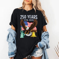 250 Years American Shirt, 250th Anniversary USA Flag Shirt, Patriotic 4th of July Tee, USA Independence Day Shirt, Gifts for Patriots
