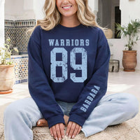 Custom Number Game Day Sweatshirt, Name on Sleeve Mama Shirt, Basketball Mom Shirt, Football Fan, Personalized Mama Shirt, Front Sleeve