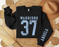 Custom Number Game Day Sweatshirt, Name on Sleeve Mama Shirt, Basketball Mom Shirt, Football Fan, Personalized Mama Shirt, Front Sleeve