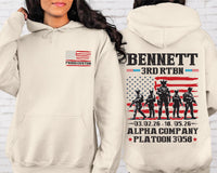 Custom Military Graduation Hoodie, Family Day Boot Camp Shirt, Proud Military Family Tee, Bootcamp Support Tee, Graduation Gifts, Front Back
