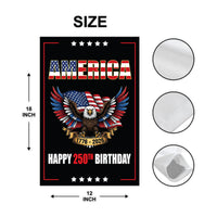 250 Years American Garden Flag, Patriotic 250th Anniversary Yard Flag, Celebrate Independence, Liberty National Pride Garden Decor