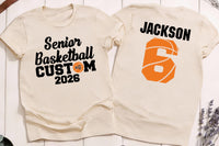 Custom Senior Basketball 2026 Shirt, Basketball Mom Shirt, Basketball Senior Night Tee, Senior 2026 Basketball Shirt, Front Back Design