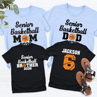 Custom Senior Basketball 2026 Shirt, Basketball Mom Shirt, Basketball Senior Night Tee, Senior 2026 Basketball Shirt, Front Back Design