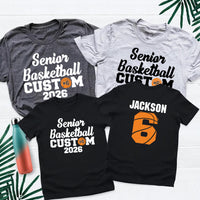 Custom Senior Basketball 2026 Shirt, Basketball Mom Shirt, Basketball Senior Night Tee, Senior 2026 Basketball Shirt, Front Back Design
