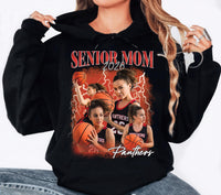 Custom Senior Mom 2026 Sweatshirt, Personalized Basketball Senior Night Shirt, Senior Dad Shirt, Senior Aunt Tee, Unisex Senior Family Shirt