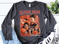 Custom Senior Mom 2026 Sweatshirt, Personalized Basketball Senior Night Shirt, Senior Dad Shirt, Senior Aunt Tee, Unisex Senior Family Shirt