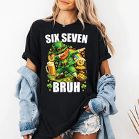 Bruh St. Patrick's Day Six Seven Sweatshirt, 67 Meme Shirt, Funny Six Seven Tee, Meme Shirt, Holiday Gifts, Gift for Kids Men Women
