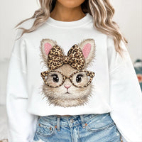 Funny Bunny Face Shirt, Glasses Bandana Rabbit Shirt, Leopard Easter Bunny Tee, Happy Easter Rabbit Shirt, Unisex Bunny Shirt, Easter Gifts