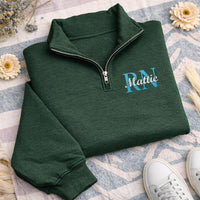 Embroidered Nurse Quarter Zip Sweatshirt, RN Nursing Student Pullover, NICU Nurse Gift, Nurse Graduation Gift, Healthcare Sweatshirt