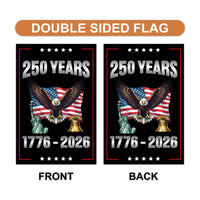 250 Years American Garden Flag, Patriotic 250th Anniversary Yard Flag, Celebrate Independence, Liberty National Pride Garden Decor