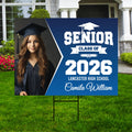 Personalized Graduation Yard Sign 2026 with Photo - Grad Sign, Class of 2026, Custom Graduation 2026 Yard Sign with Metal H-Stake