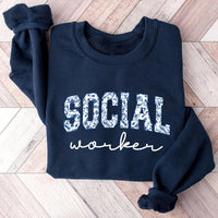 Floral Social Worker Shirt, School Social Worker Shirt, Therapist Counselor Tee, MSW LSW Shirt, Social Worker Gifts, Gifts for Therapists