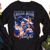 Personalized Cheer Mom Shirt, Custom Photo Cheer Mama Shirt, Game Day Cheerleading Tee, Cheer Mom Picture Shirt, Cheer Gifts, Gifts for Moms
