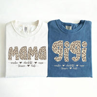 Personalized Gigi Shirt, Custom Grandma Shirt with Grandkids Names, Leopard Mimi Tee, Nana Shirt, Mother’s Day Shirt, Gifts for Gigi