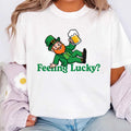 Leprechaun Feeling Lucky Shirt, St Patrick’s Day Shirt, Luck of the Irish Tee, Trendy Retro St Paddy’s Day Shirt, St Patrick Gifts