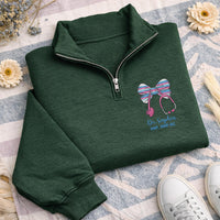 Labor and Delivery Nurse Embroidered Quarter Zip Sweatshirt, Personalized RN NICU CNA Tech Zip Pullover, Custom Nurse Gift for Mom Baby Team