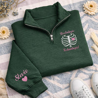 Personalized Radiologic Technologist Embroidered Quarter Zip Sweatshirt, Rad Tech Pullover Sweater, Radiology Tech Gift