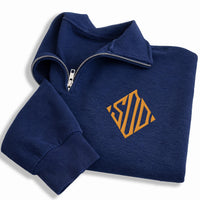Monogram Quarter Zip Sweatshirt, Embroidered Quarter Zip Pullover, Personalized Monogram Gift, Custom Graduation Quarter Zip