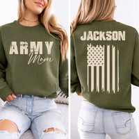 Custom Army Family Shirt, Personalized Military Family Shirt, Matching Army Family Tee, 4th of July Shirt, USA Army Family Shirt, Front Back