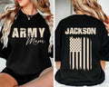 Custom Army Family Shirt, Personalized Military Family Shirt, Matching Army Family Tee, 4th of July Shirt, USA Army Family Shirt, Front Back