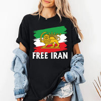 Lion & Sun Iran Flag Shirt, Persian Heritage Shirt, Iranian Pride Tee, Classic Lion and Sun Shirt, Unisex Persia Shirt, Gifts for Iranians