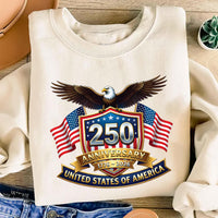 Semiquincentennial Logo Shirt, 250th Anniversary USA Shirt, 250th USA Eagle Flag Tee, American Flag 250 Shirt, Patriotic Gifts