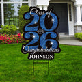 Personalized Graduation Yard Sign 2026 - Grad Sign, Class of 2026 Lawn Sign, Custom Graduation 2026 Yard Sign with Metal H-Stake