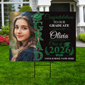 Personalized Graduation 2026 Yard Sign with Photo - Grad Sign, Class of 2026 Lawn Sign, Custom Graduation 2026 Yard Sign with Metal H-Stake