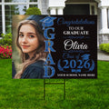 Personalized Graduation 2026 Yard Sign with Photo - Grad Sign, Class of 2026 Lawn Sign, Custom Graduation 2026 Yard Sign with Metal H-Stake