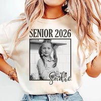 Custom Photo Senior 2026 Shirt, Back to School Vintage Photo Shirt, Class of 2026 Tee, Graduation Shirt, Grad Gifts, Gifts for Students