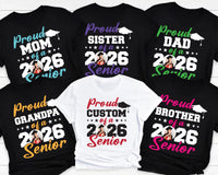 Custom Family Graduation Shirt, Senior 2026 Family Matching Shirt, Class of 2026 Tee, Proud Graduate Family Shirt, Graduation Gifts