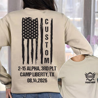 Basic Training Graduation Hoodie, Custom Boot Camp Graduation Shirt, Army Family Day Tee, Personalized Company Platoon Shirt, Front Back