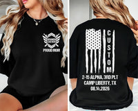 Basic Training Graduation Shirt, Custom Boot Camp Graduation Shirt, Army Family Day Tee, Personalized Company Platoon Shirt, Front Back