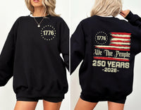 America 250th Anniversary Shirt, Patriotic Military Shirt, Veteran Day Gift Tee, 4th of July Independence Day Shirt, Front Back