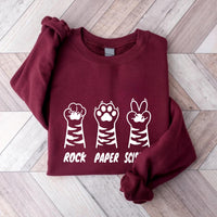 Funny Cat Paw Rock Paper Scissors Shirt, Cat Lover Humor Shirt, Cute Cat Paw Tee, Rock Paper Scissors Cat Shirt, Unisex Cat Shirt