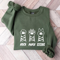 Funny Cat Paw Rock Paper Scissors Shirt, Cat Lover Humor Shirt, Cute Cat Paw Tee, Rock Paper Scissors Cat Shirt, Unisex Cat Shirt