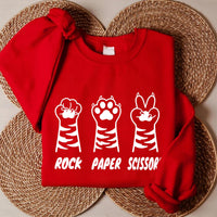 Funny Cat Paw Rock Paper Scissors Shirt, Cat Lover Humor Shirt, Cute Cat Paw Tee, Rock Paper Scissors Cat Shirt, Unisex Cat Shirt