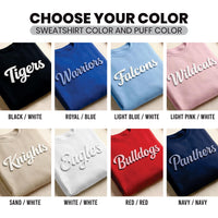 Custom 3D Puff Print Team Name T-Shirt, Personalized Puff Writing Shirt, Embossed Mascot Tee, 3D Glitter Puff Print, School Sports Shirt