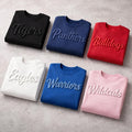 Custom 3D Puff Print Team Name T-Shirt, Personalized Puff Writing Shirt, Embossed Mascot Tee, 3D Glitter Puff Print, School Sports Shirt
