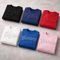 Custom 3D Puff Print Team Name T-Shirt, Personalized Puff Writing Shirt, Embossed Mascot Tee, 3D Glitter Puff Print, School Sports Shirt