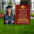 Personalized Graduation 2026 Yard Sign with Photo, Class of 2026 Senior Decor, High School, College Graduation Yard Sign with Metal H-Stake