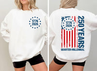 America 250th Anniversary Sweatshirt, 1776 2026 USA Shirt, 250 Years of America Tee, Patriotic American Shirt, Memorial Day Gift, Front Back